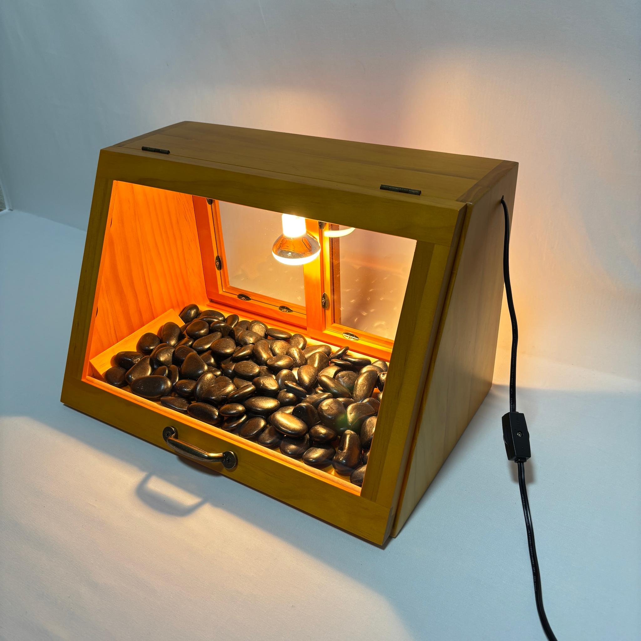 木製ホットショーケース 焼き芋保温ディスプレイケース【ナチュラル】 | 12枚目