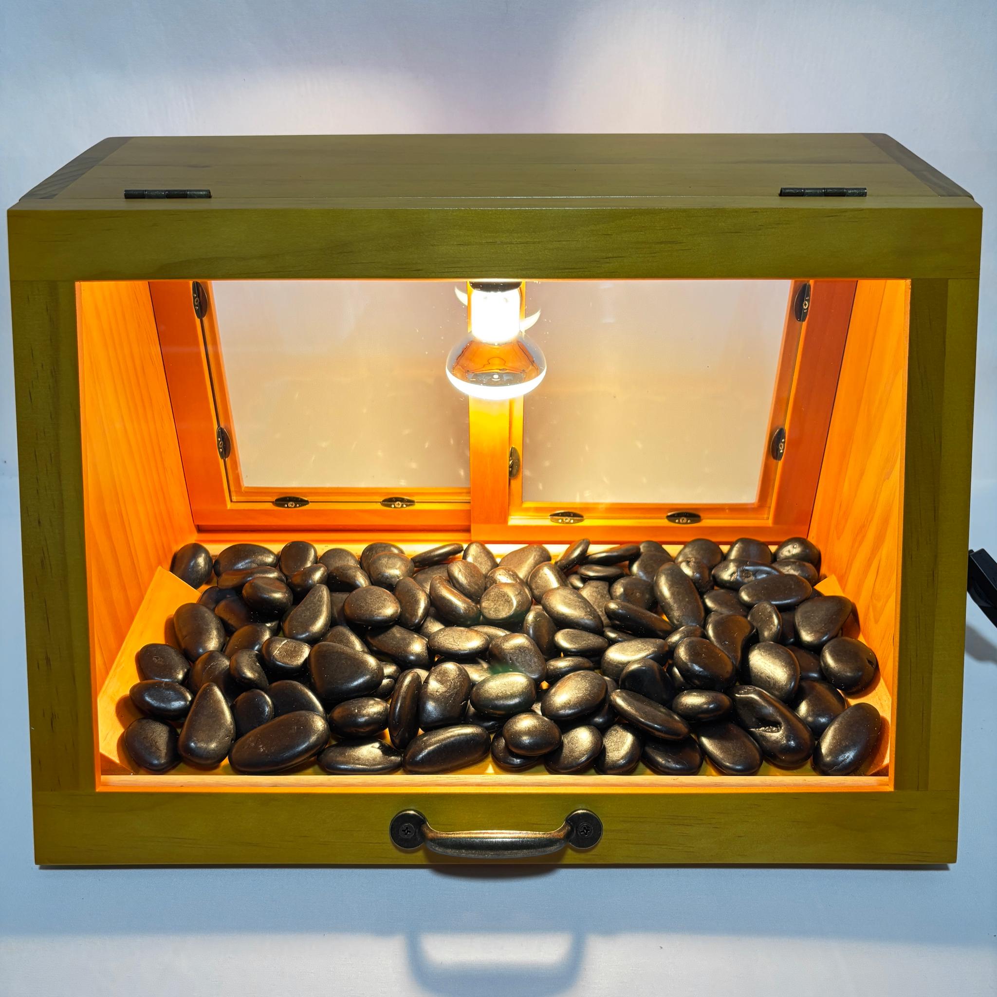 木製ホットショーケース 焼き芋保温ディスプレイケース【ナチュラル】 | 2枚目