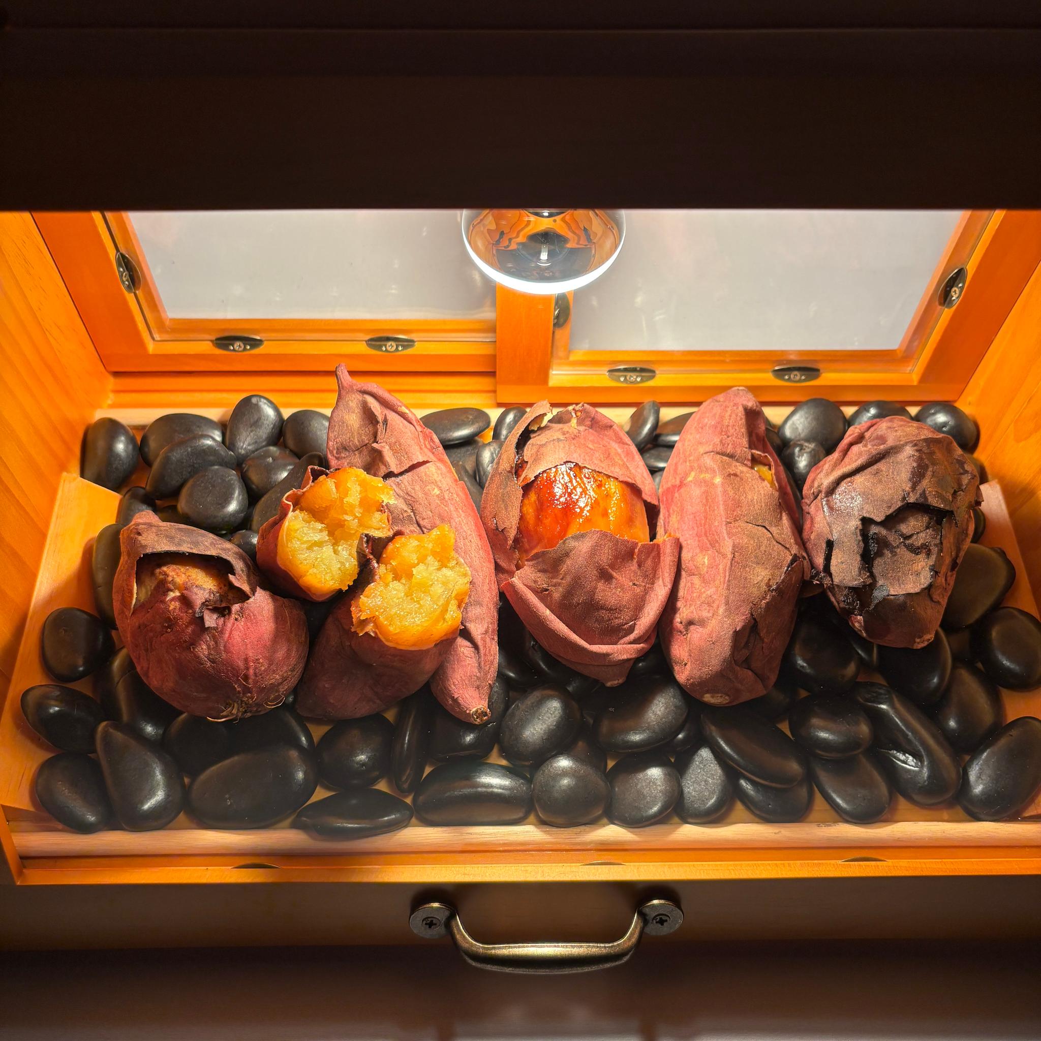 木製ホットショーケース 焼き芋保温ディスプレイケース【ナチュラル】 | 5枚目